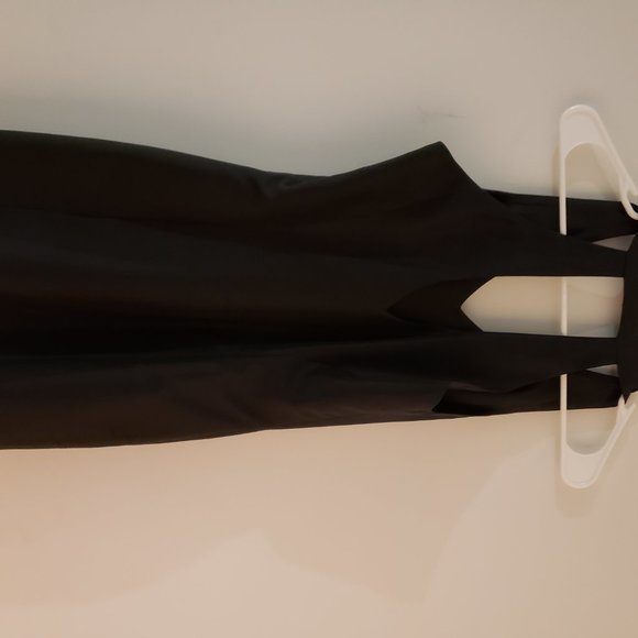 Silk Shantung Black Mini Dress - Picture 2 of 2